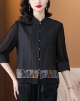 Silk real silk shirt temperament tops for women
