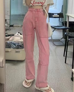 Spicegirl high waist long pants pink slim jeans