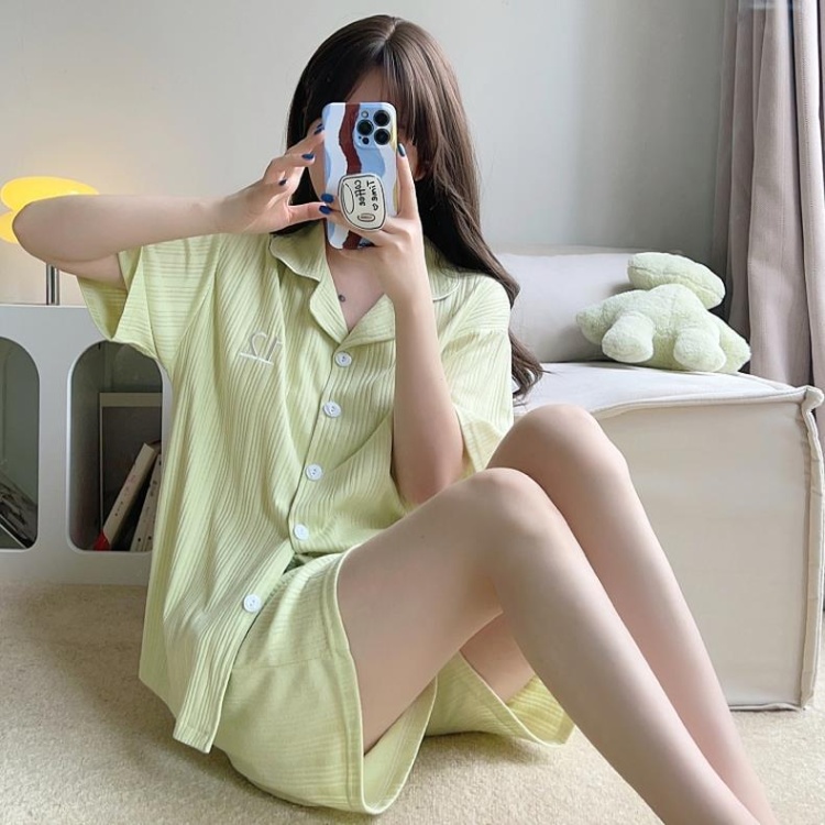 Simple homewear wears outside pajamas 2pcs set for women