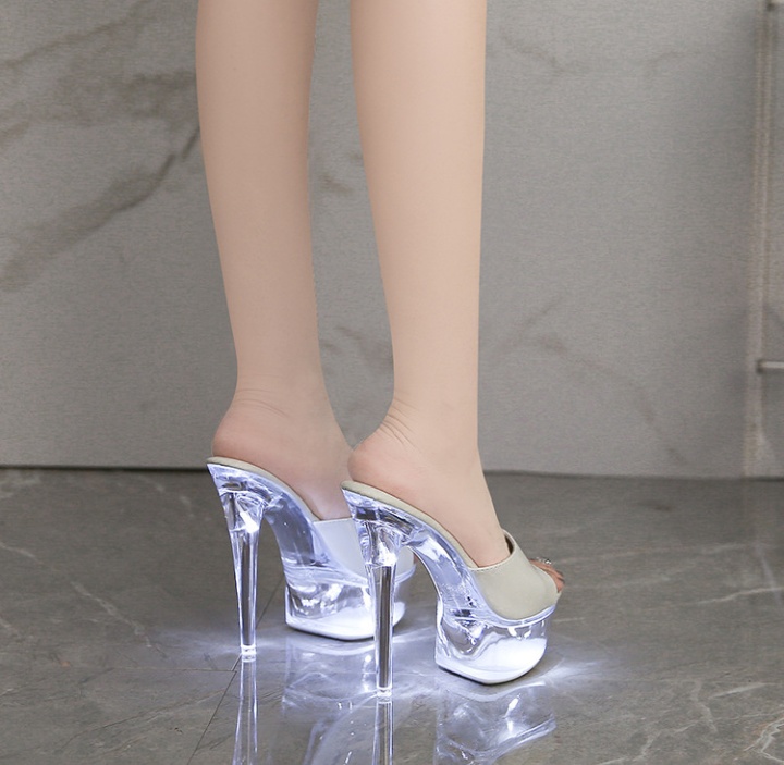 Fine-root patent leather fashion nightclub high-heeled shoes