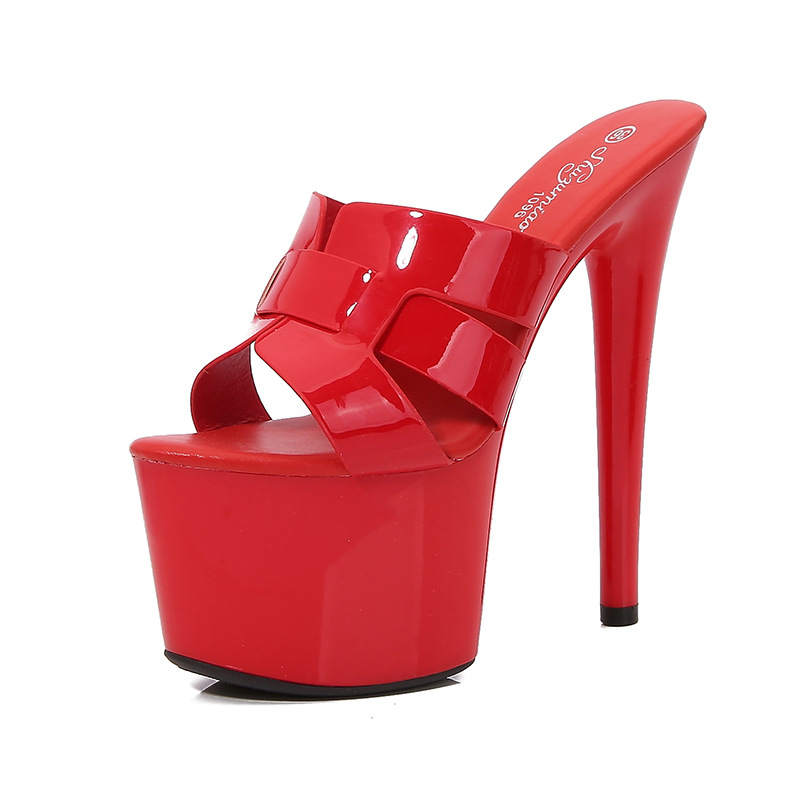 Fine-root high-heeled shoes platform for women