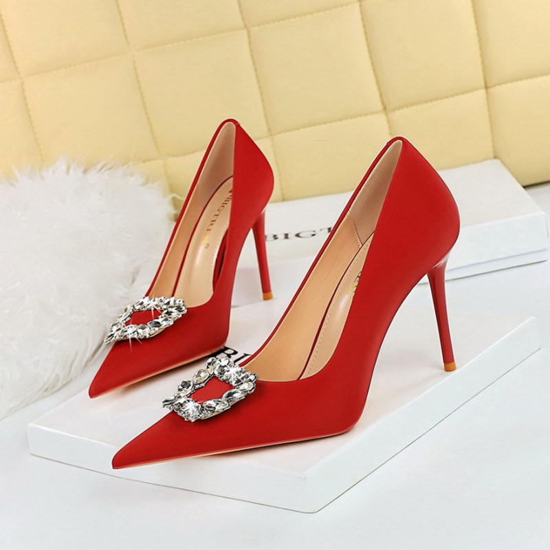 Metal shoes fine-root high-heeled shoes for women