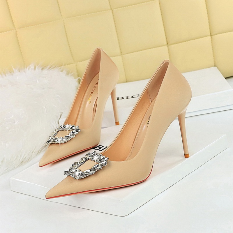 Metal shoes fine-root high-heeled shoes for women