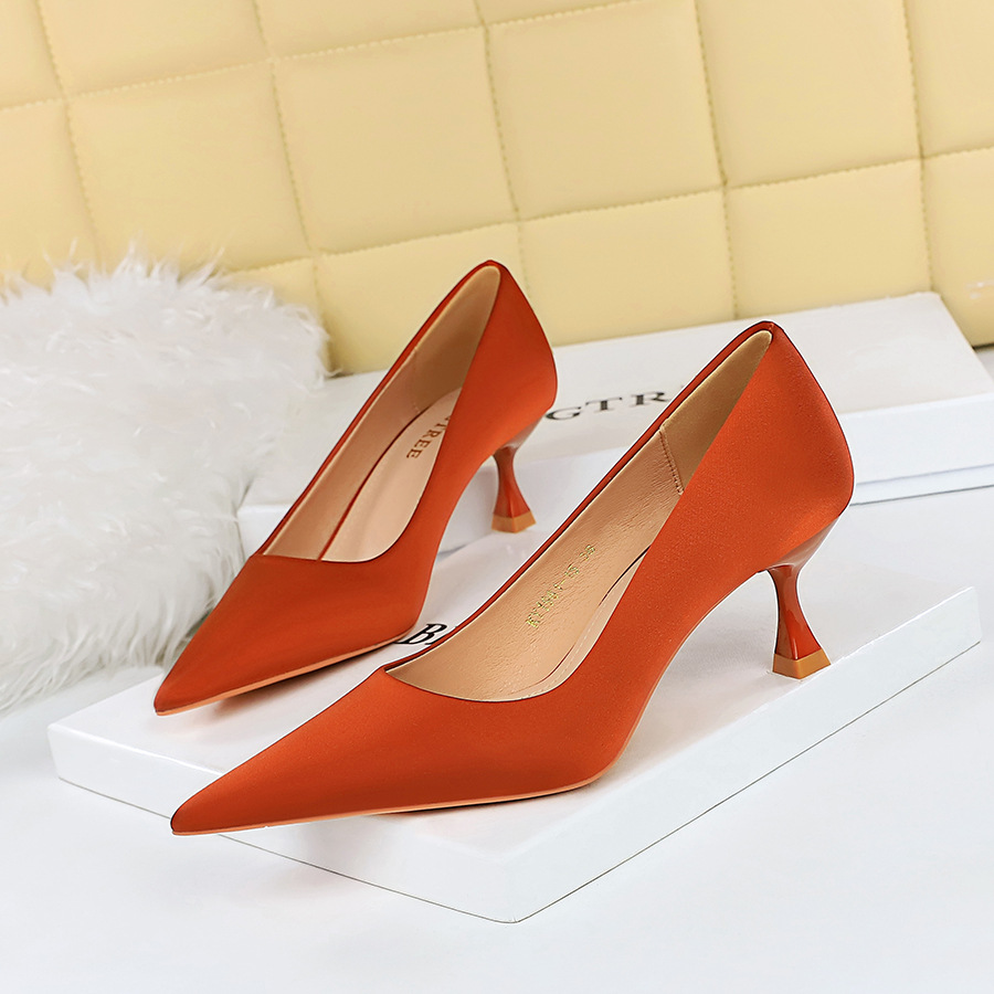 Satin shoes high-heeled high-heeled shoes for women