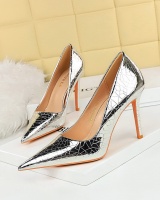 Fine-root metal high-heeled shoes low shoes for women
