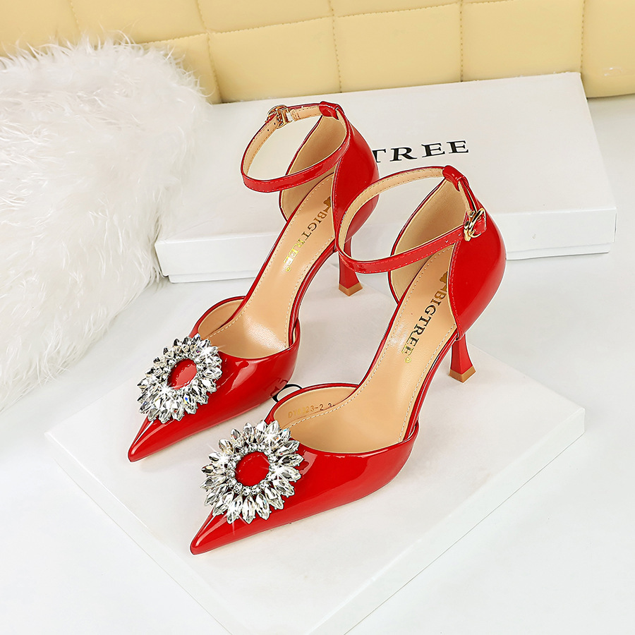 Low high-heeled shoes sun flower sandals for women