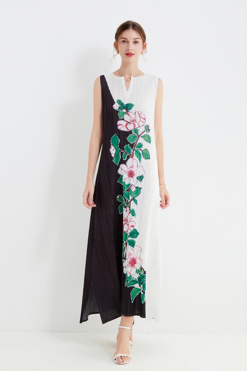 Slim summer dress fashion printing sleeveless dress