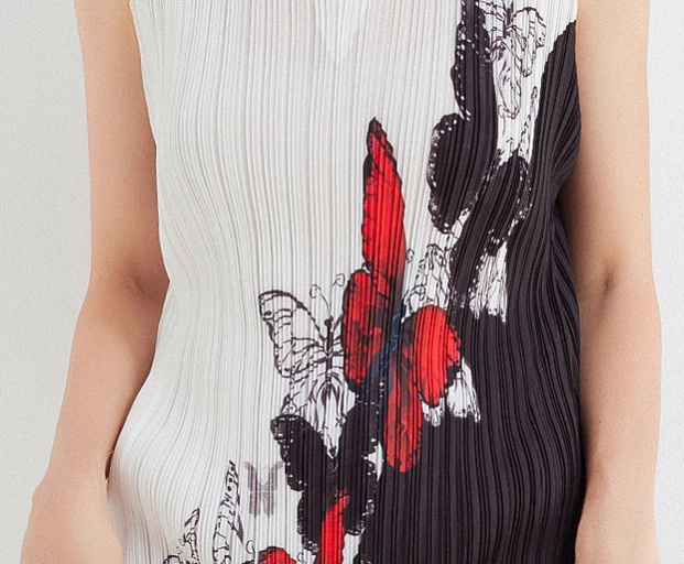 Summer slim dress printing sleeveless dress for women