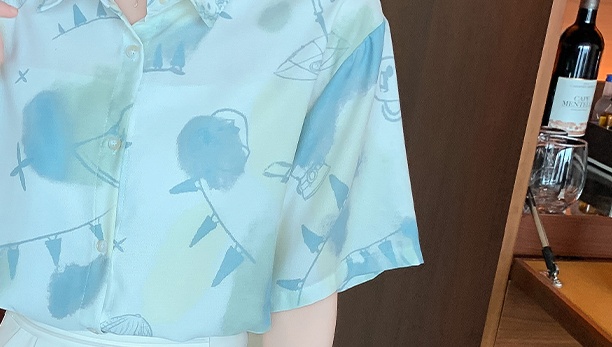 Niche short sleeve tops unique shirt for women