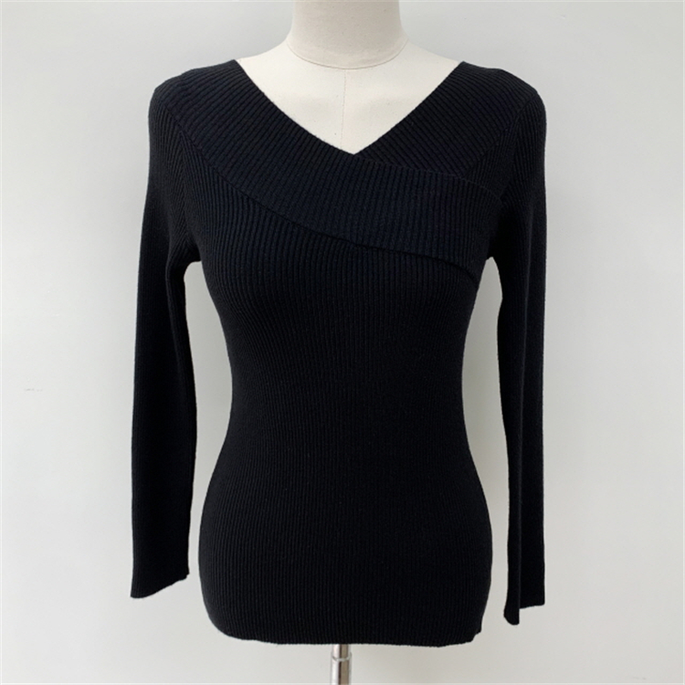 Knitted slim tops autumn strapless sweater