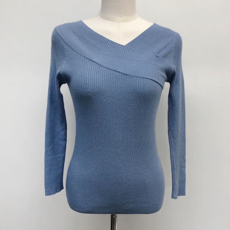 Knitted slim tops autumn strapless sweater