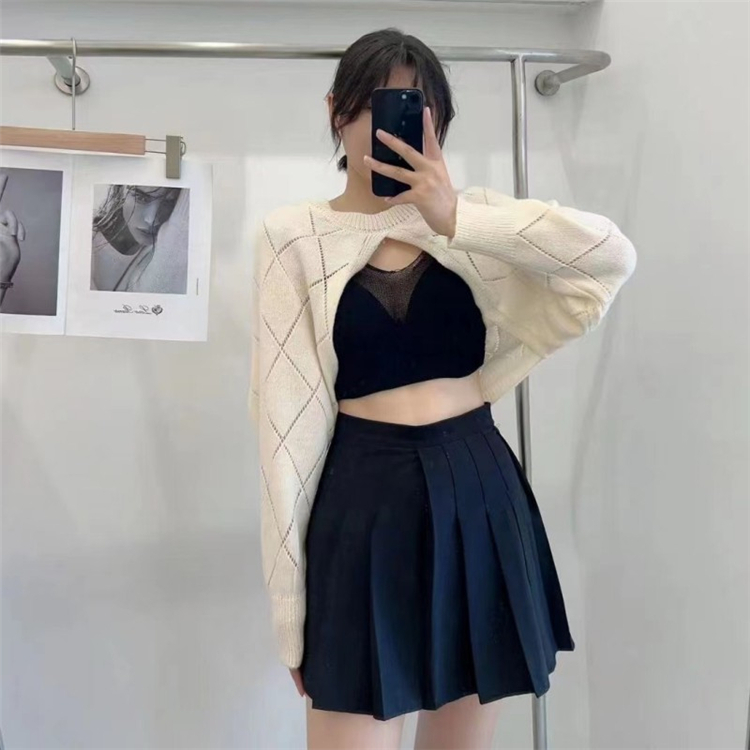 Hollow all-match sweater fashion spicegirl tops for women