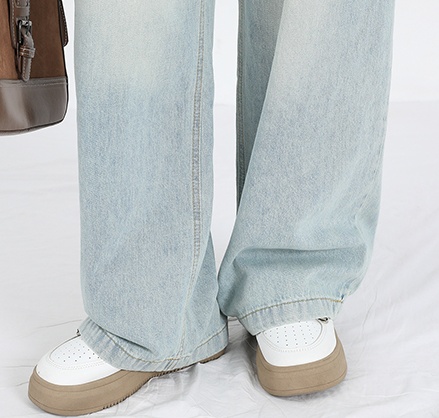 Wide leg high waist jeans slim pants for women