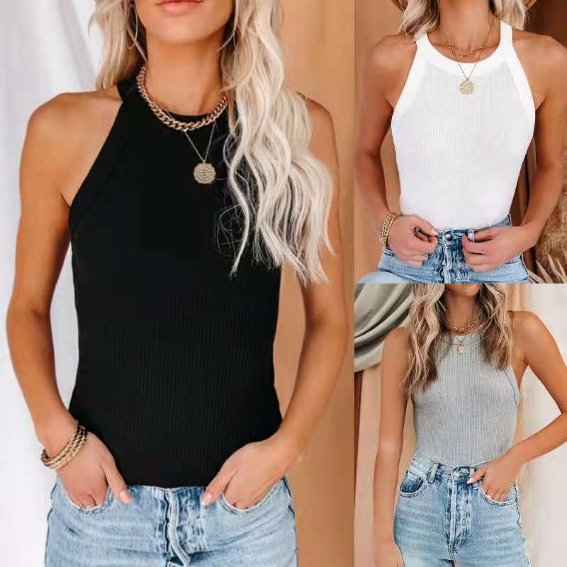 Bottoming round neck T-shirt pure wears outside vest for women