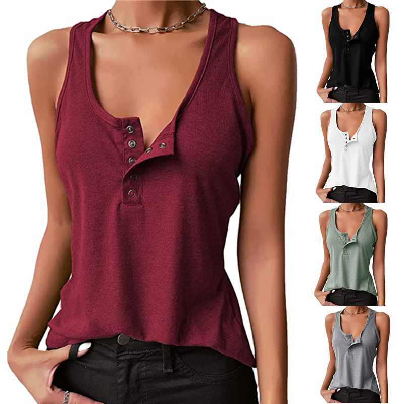 Pure sexy vest bottoming European style T-shirt