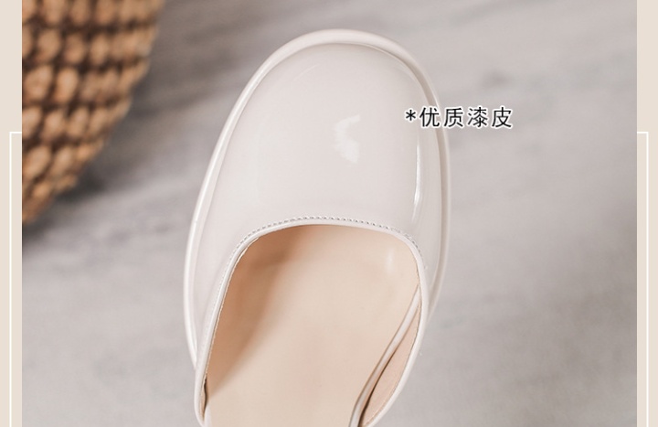 Middle-heel lady all-match pearl shoes for women