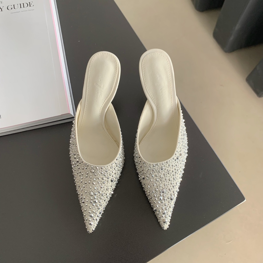 Fashion summer high-heeled shoes fine-root pointed slippers