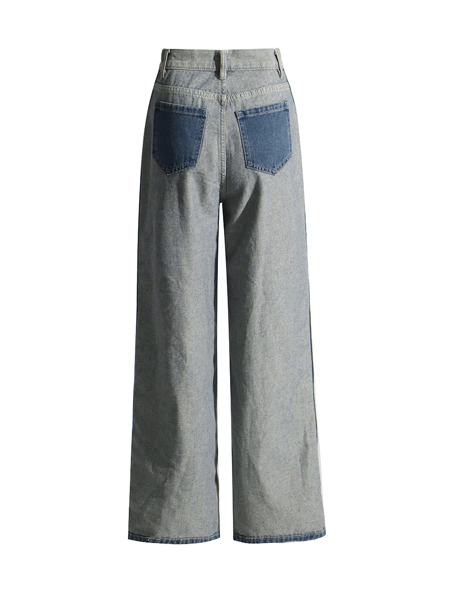 Fashion splice long pants autumn temperament jeans
