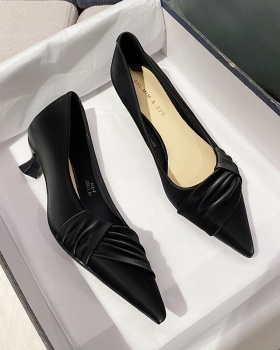 Spring and summer fine-root pointed shoes for women