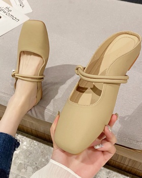 Flat soft soles slippers lounger half loafers for women