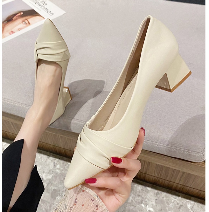 Thick profession shoes temperament high-heeled shoes for women