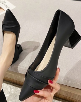 Thick profession shoes temperament high-heeled shoes for women