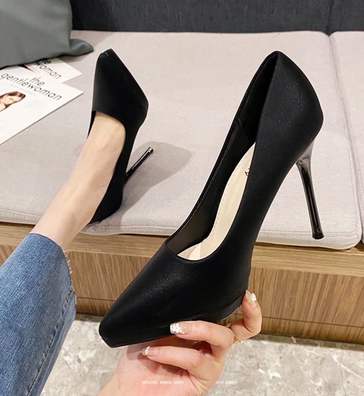 High-heeled low shoes fine-root platform for women
