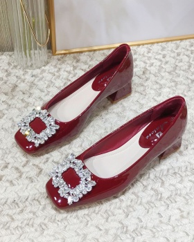 Patent leather footware shoes for women
