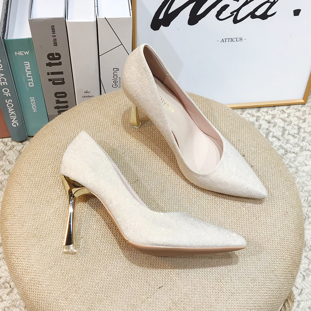 Sexy fashion shoes pointed fine-root high-heeled shoes