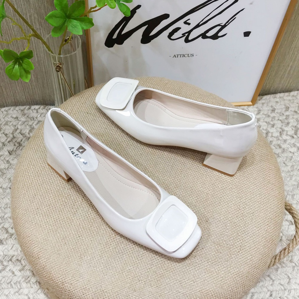 Square head shoes high-heeled shoes for women