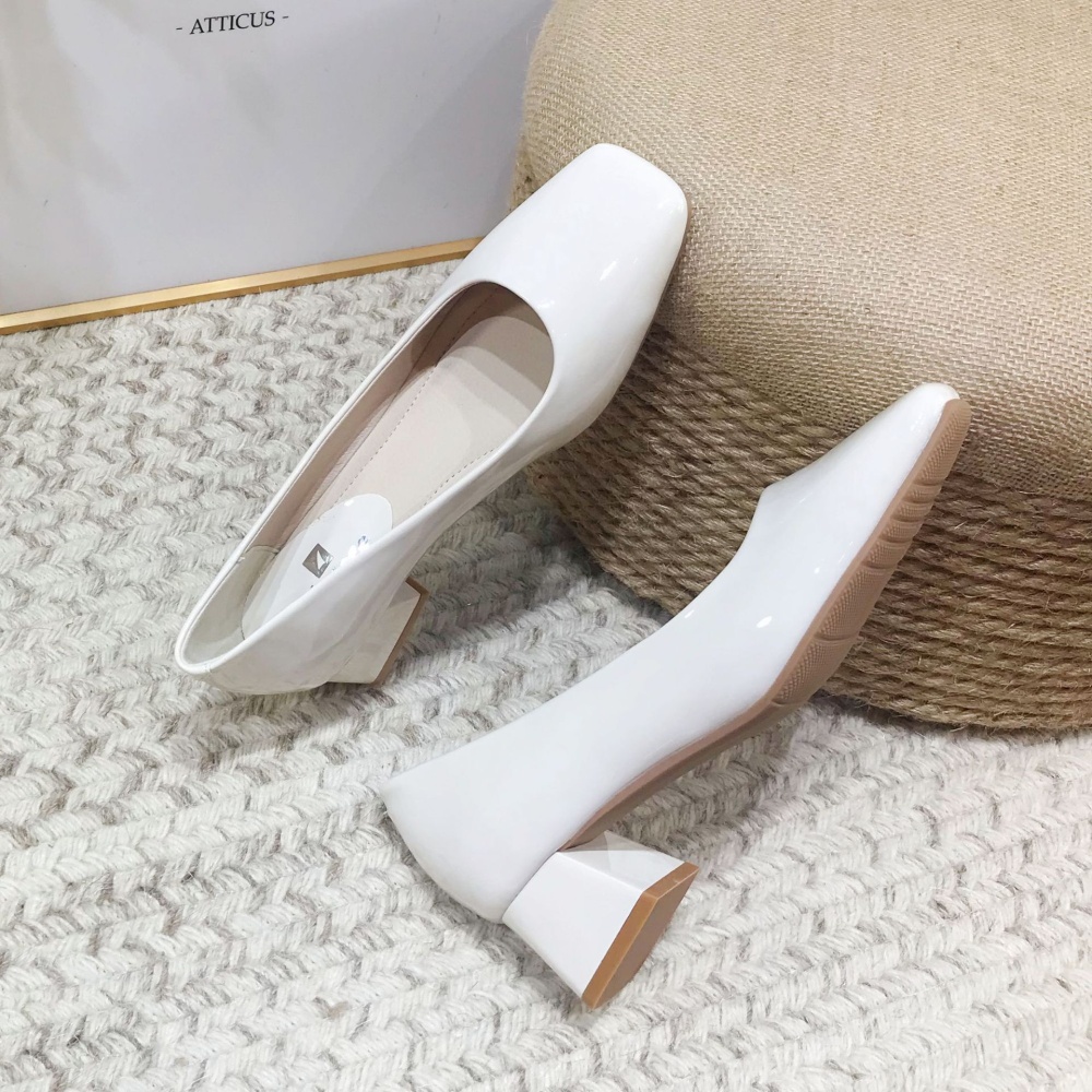 Middle-heel shoes thick high-heeled shoes for women
