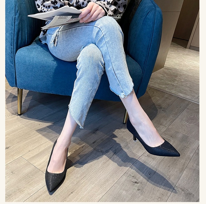 Pointed shoes sexy high-heeled shoes for women