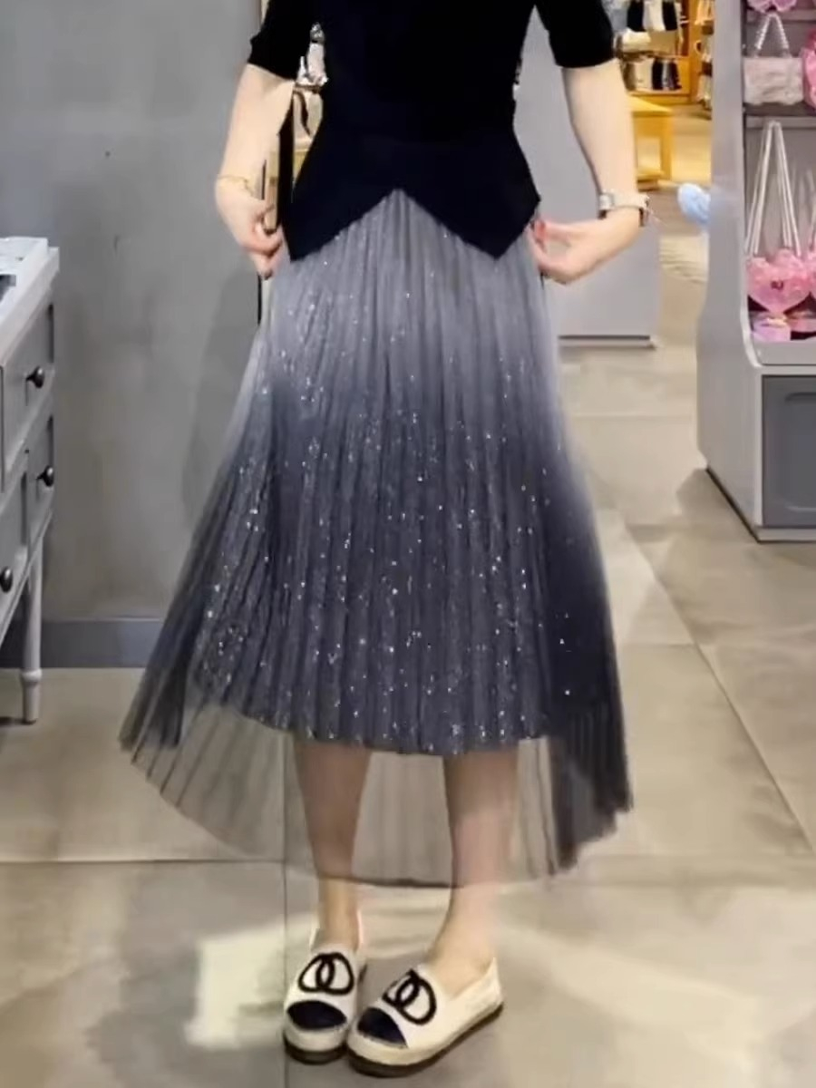 Temperament Korean style all-match fashion gradient skirt