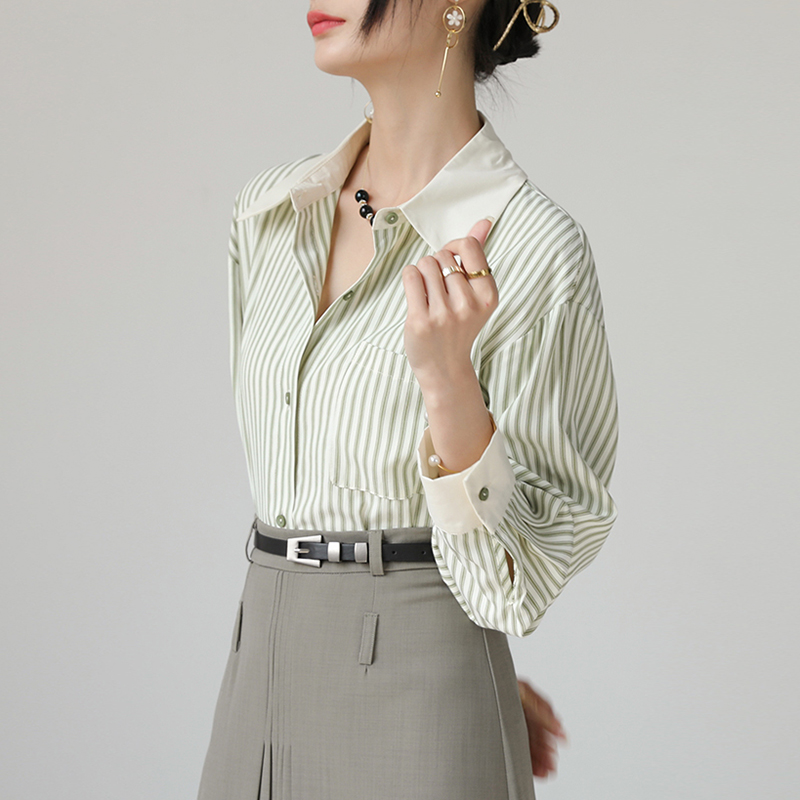 France style tops chiffon shirt for women