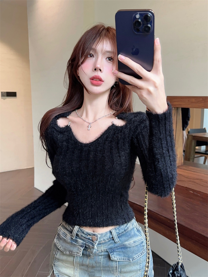 Bottoming thermal all-match sexy pullover slim sweater