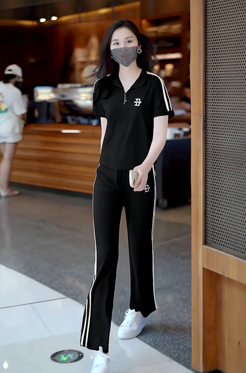 Fashion slim summer casual pants 2pcs set for women