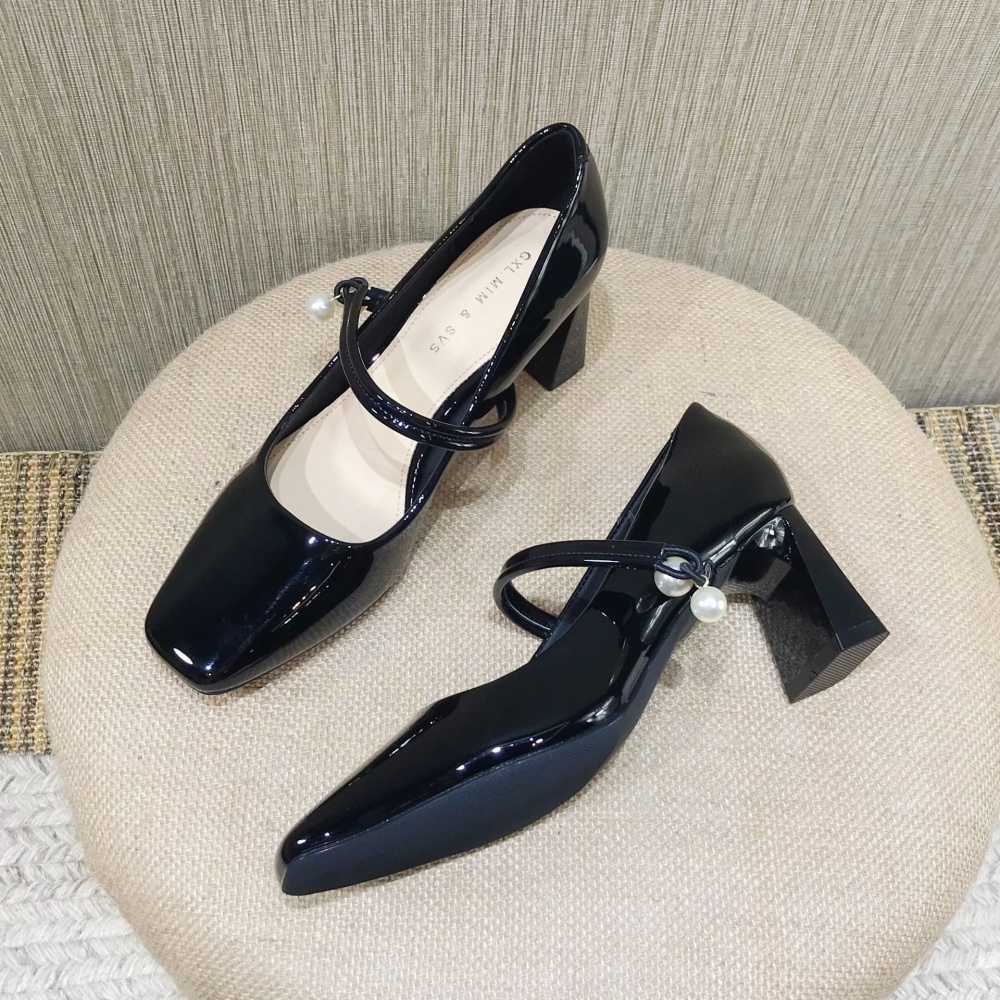 France style shoes thick high-heeled shoes for women