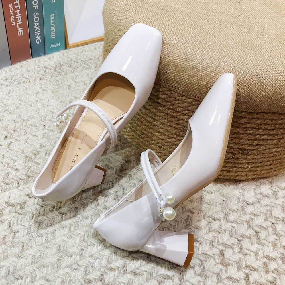 France style shoes thick high-heeled shoes for women