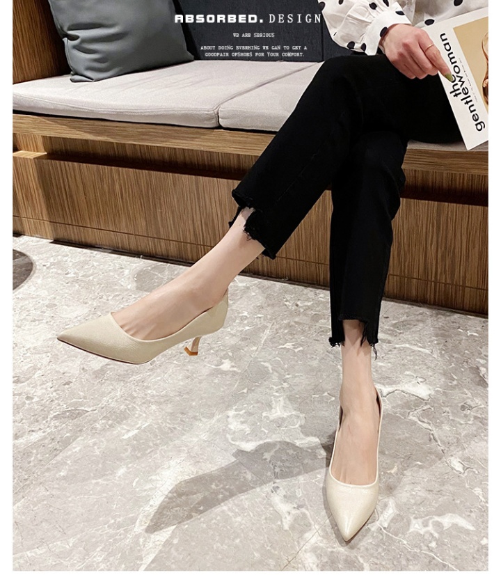Fine-root low high-heeled shoes profession shoes for women
