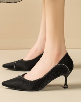Fine-root low footware pointed high-heeled shoes for women