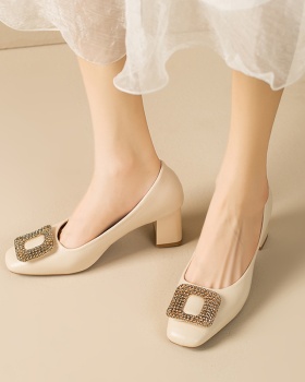 Middle-heel high-heeled shoes spring shoes for women