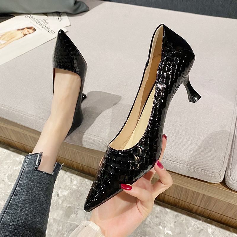 Pointed spring and summer high-heeled shoes fine-root shoes