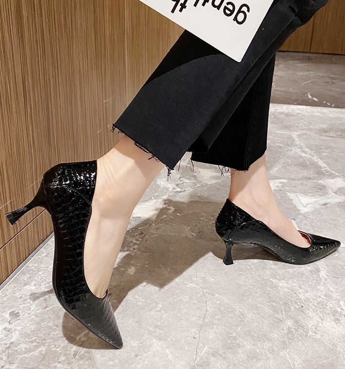 Pointed spring and summer high-heeled shoes fine-root shoes