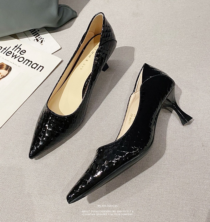 Pointed spring and summer high-heeled shoes fine-root shoes