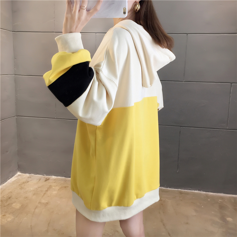 Korean style thin hoodie slim cotton tops
