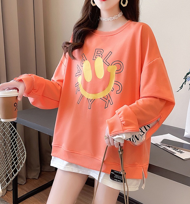 Korean style hoodie long sleeve tops for women