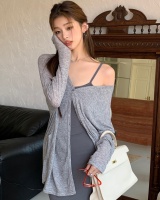 Knitted sunscreen thin cardigan gray summer tops