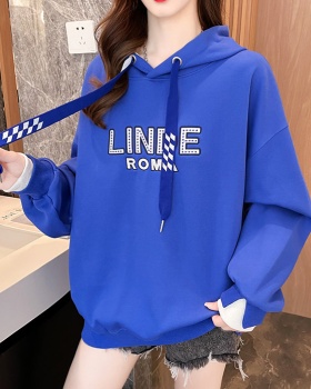 Thin spring and autumn tops Korean style hoodie for women