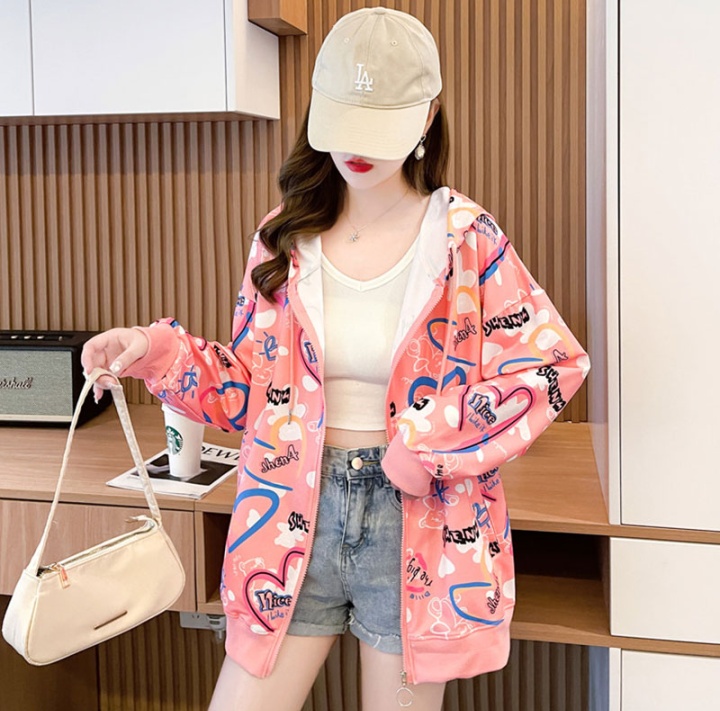 Zip thin tops spring and autumn long sleeve cardigan