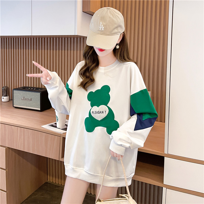 Korean style thin hoodie long sleeve tops for women
